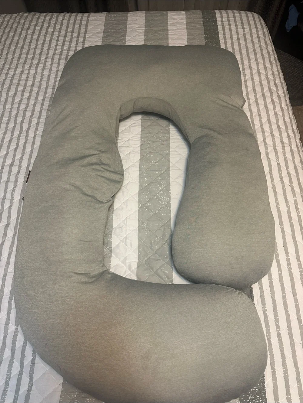 Gray Pregnancy Pillow - Full Body Support